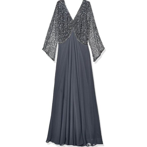 J Kara Beaded Special Occasion Gown Dress SZ 12P - Picture 5 of 10